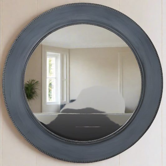Anthracite Round Mirror