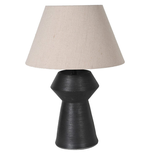 Black Conic Lamp with Shade