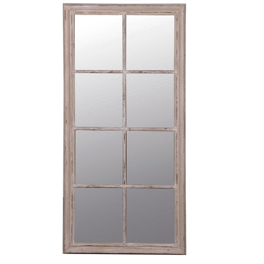 Taylor Rectangular Wooden Window Mirror | Natural