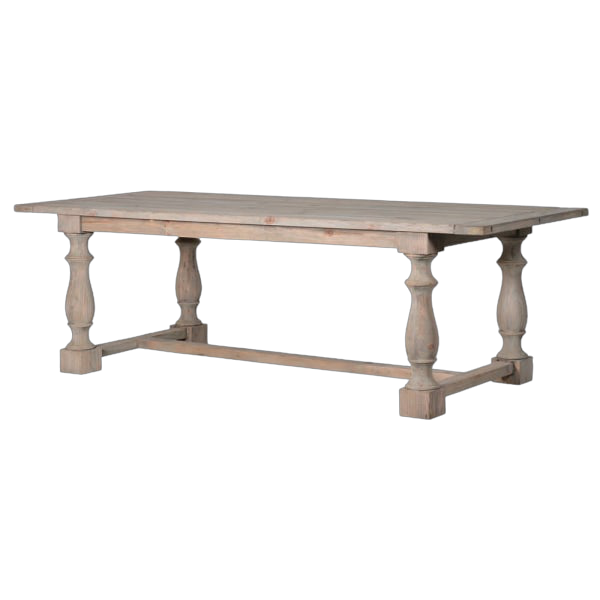 rustic wooden dining table
