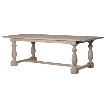 rustic wooden dining table