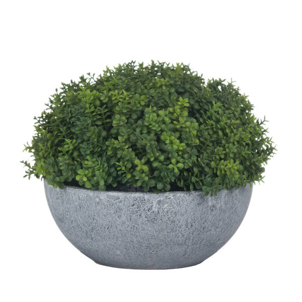 faux potted plant in bowl