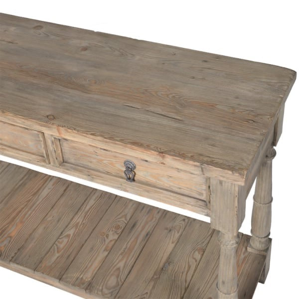 Augustine Reclaimed Wood Rustic Console Table