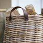 Saltash Harvest Basket With Leather Handles